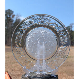 Princess House Fantasia Lead Crystal Glass 9 7/8" Dinner Plates Set of 4